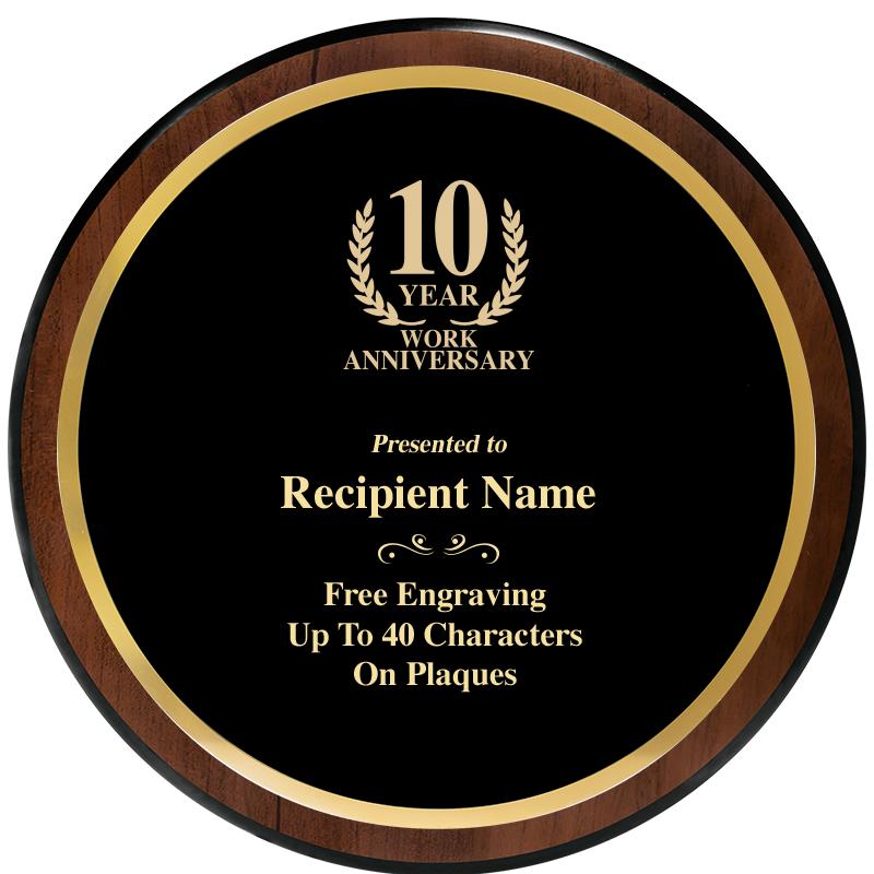 9" ROUND WOOD PLAQUE