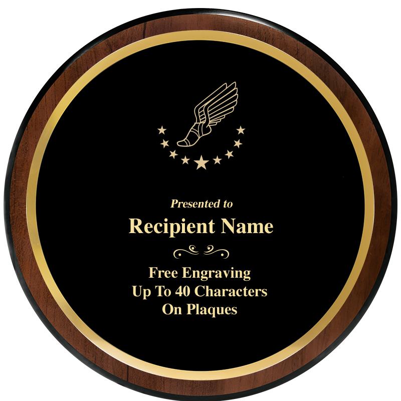 9" ROUND WOOD PLAQUE