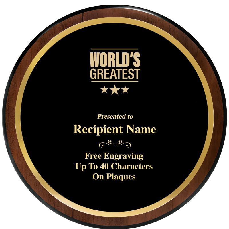 9" ROUND WOOD PLAQUE