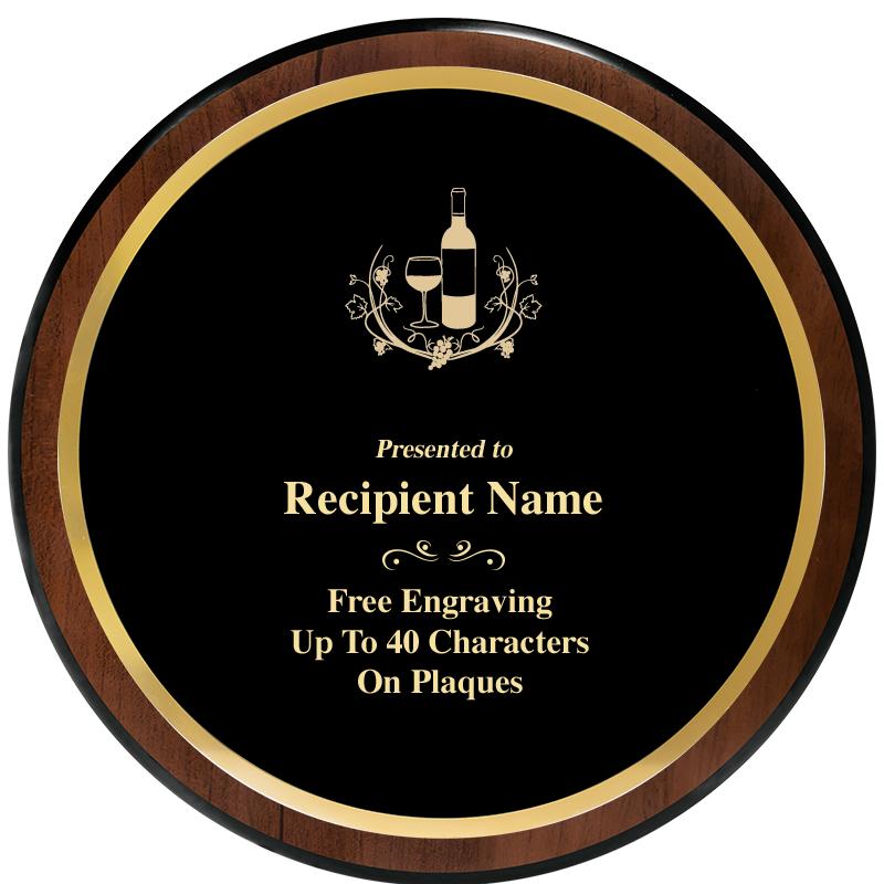 9" ROUND WOOD PLAQUE