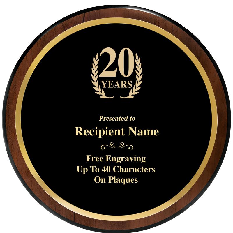 9" ROUND WOOD PLAQUE
