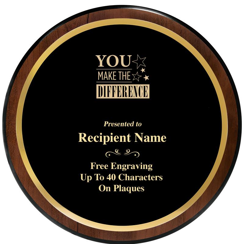 9" ROUND WOOD PLAQUE