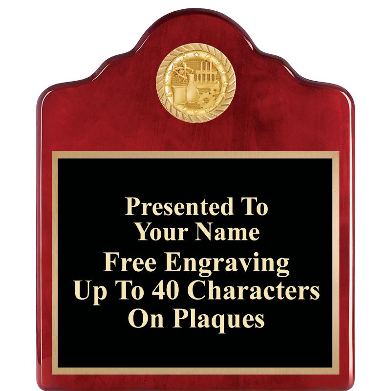 10"X12"ROSEWOOD EMBLEM PLQ