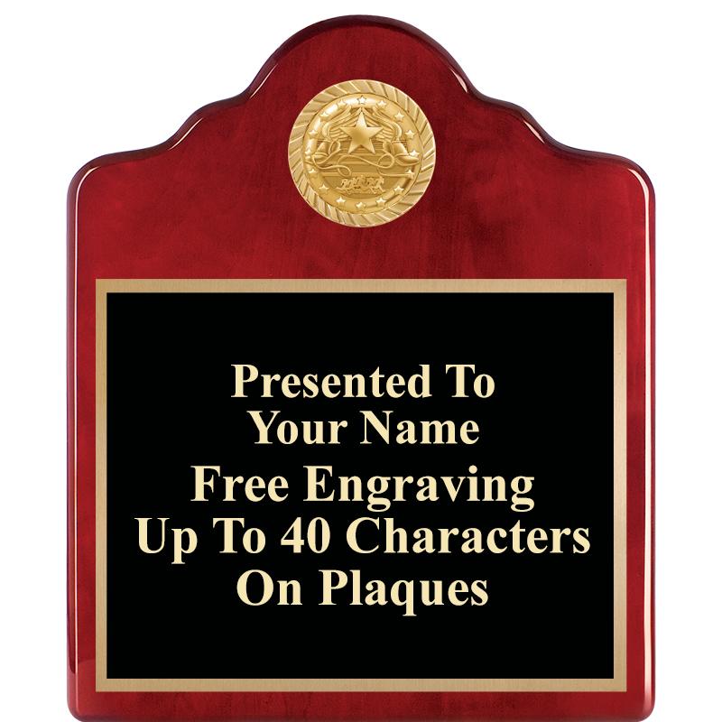 10"X12"ROSEWOOD EMBLEM PLQ