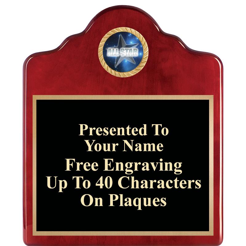 10"X12"ROSEWOOD EMBLEM PLQ