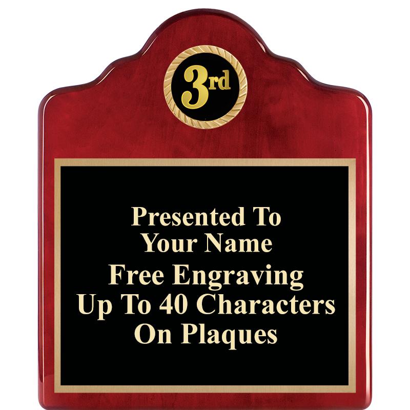10"X12"ROSEWOOD EMBLEM PLQ