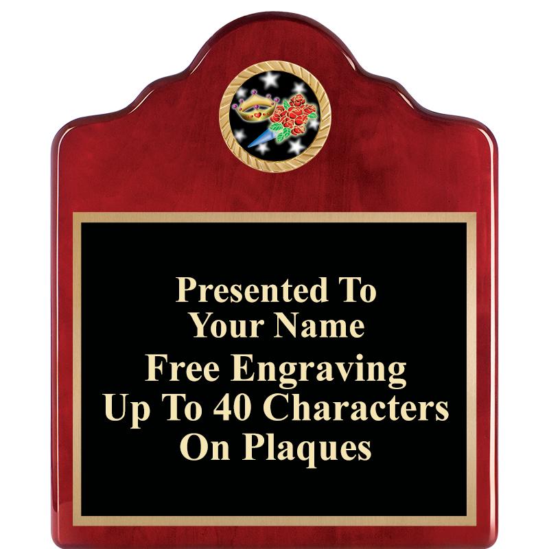 10"X12"ROSEWOOD EMBLEM PLQ