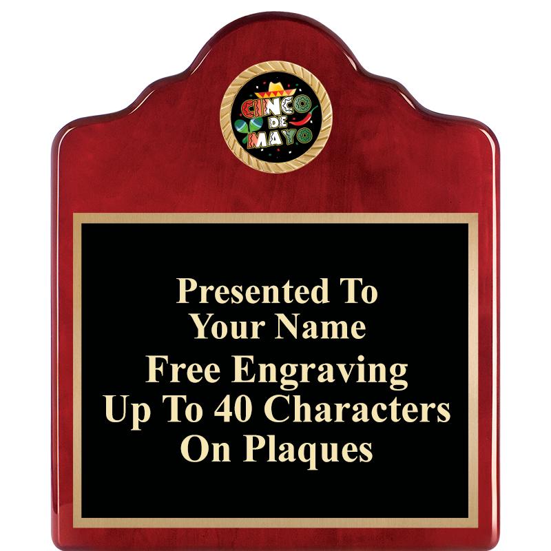 10"X12"ROSEWOOD EMBLEM PLQ