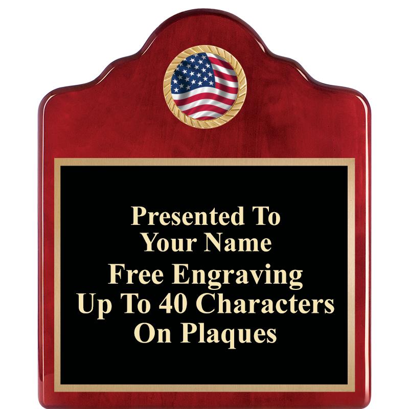 10"X12"ROSEWOOD EMBLEM PLQ