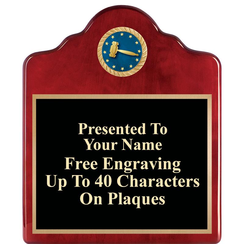 10"X12"ROSEWOOD EMBLEM PLQ