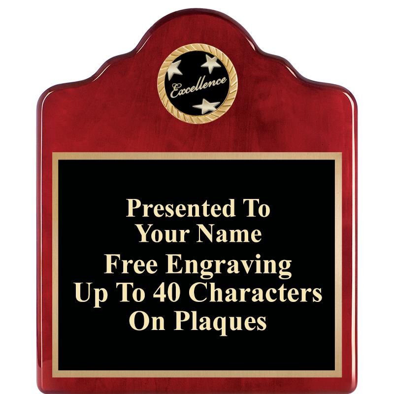 10"X12"ROSEWOOD EMBLEM PLQ