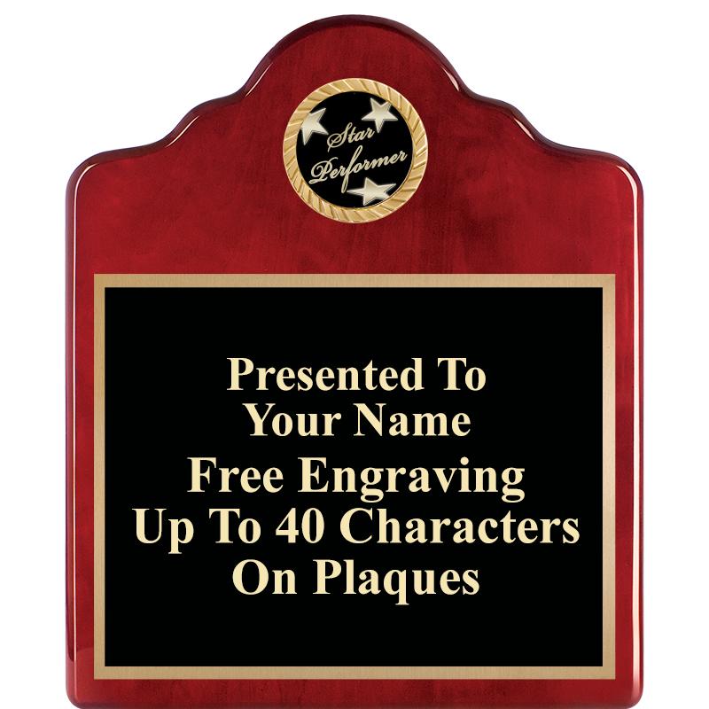 10"X12"ROSEWOOD EMBLEM PLQ