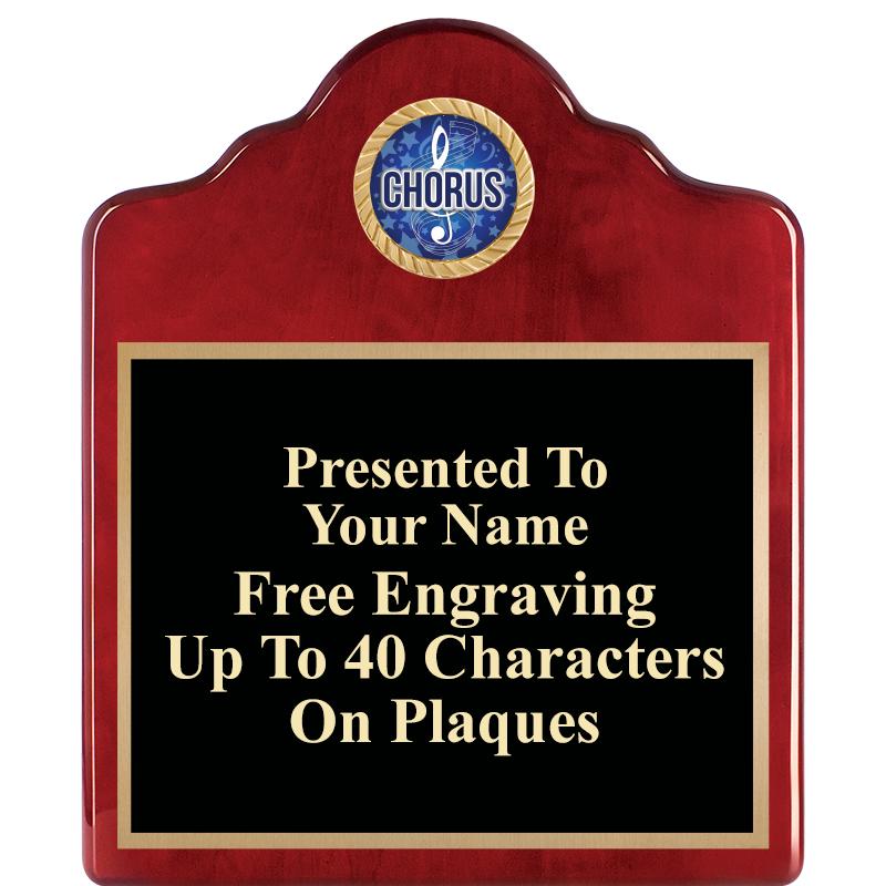 10"X12"ROSEWOOD EMBLEM PLQ