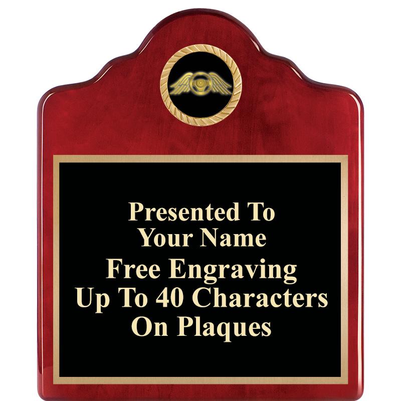 10"X12"ROSEWOOD EMBLEM PLQ