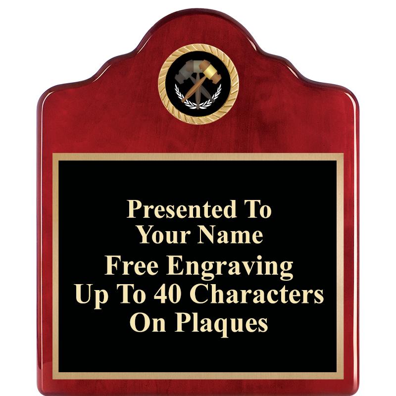 10"X12"ROSEWOOD EMBLEM PLQ