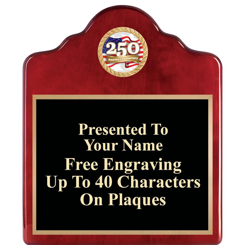 10"X12"ROSEWOOD EMBLEM PLQ