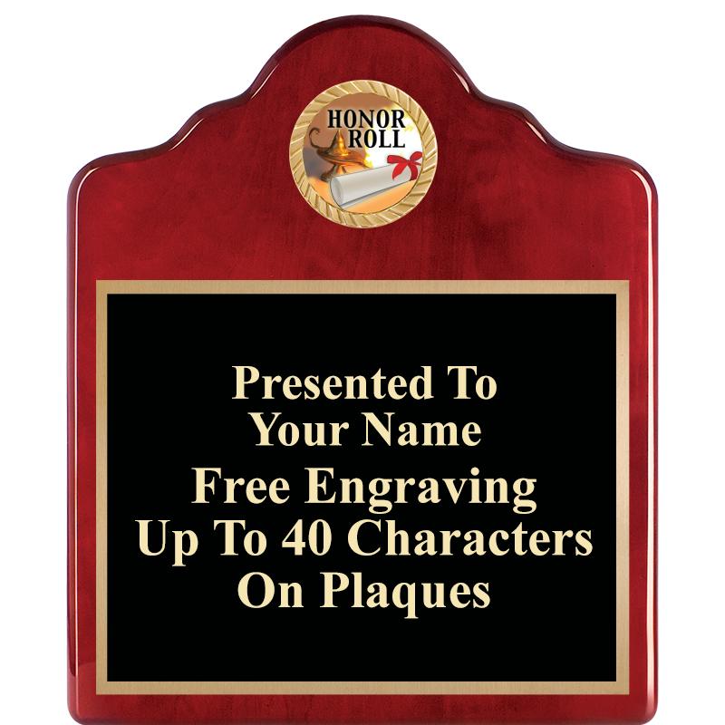 10"X12"ROSEWOOD EMBLEM PLQ