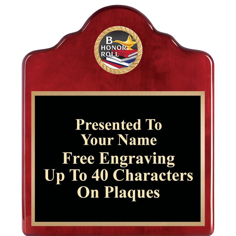 10"X12"ROSEWOOD EMBLEM PLQ