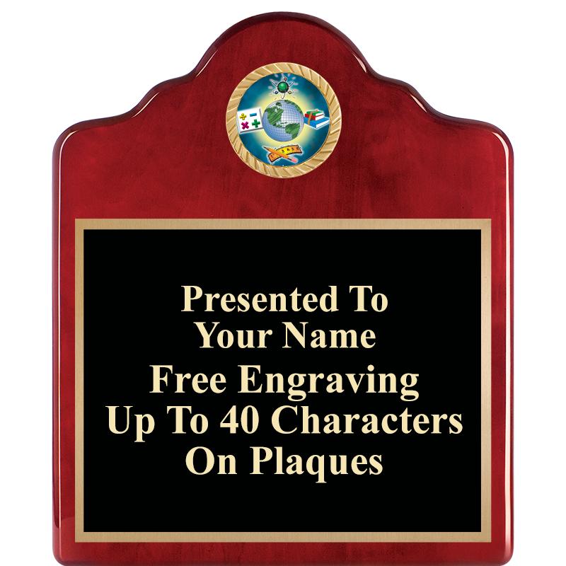 10"X12"ROSEWOOD EMBLEM PLQ