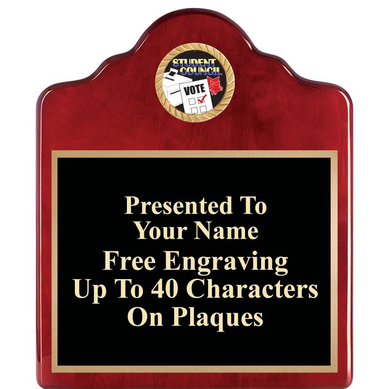 10"X12"ROSEWOOD EMBLEM PLQ