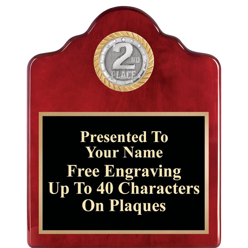 8X10 ROSEWOOD EMBLEM INS PLQ