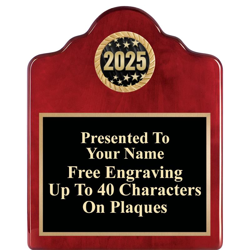 8X10 ROSEWOOD EMBLEM INS PLQ