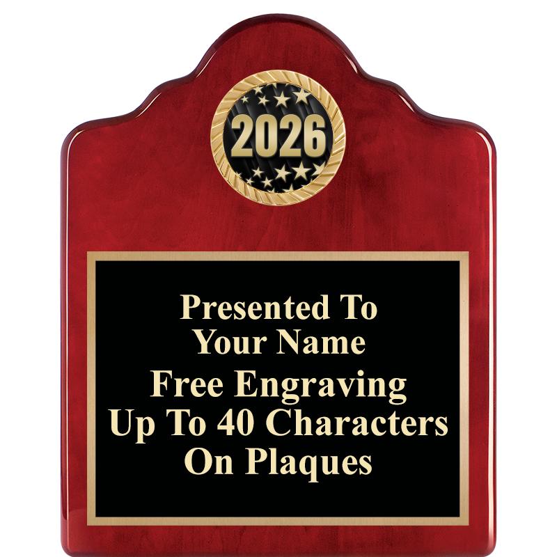 8X10 ROSEWOOD EMBLEM INS PLQ