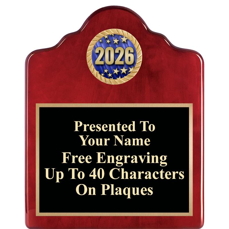 8X10 ROSEWOOD EMBLEM INS PLQ