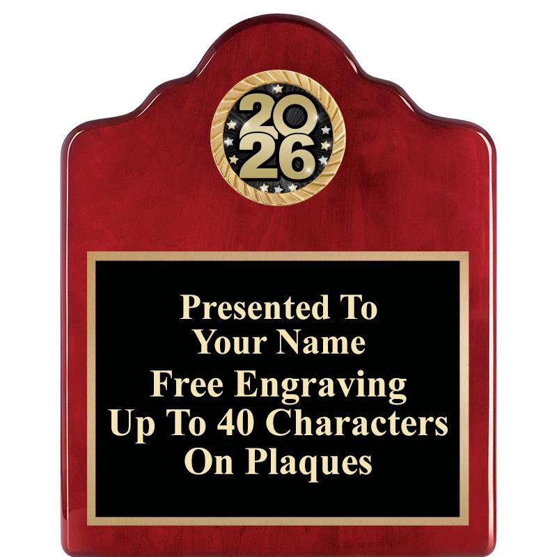 8X10 ROSEWOOD EMBLEM INS PLQ