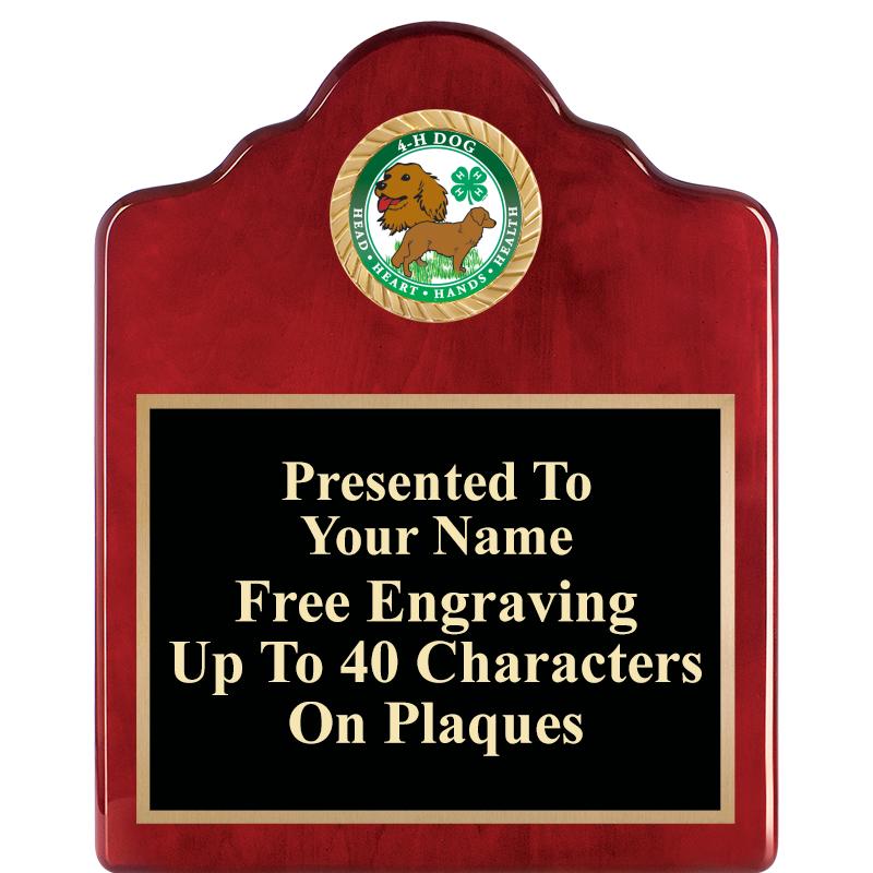 8X10 ROSEWOOD EMBLEM INS PLQ