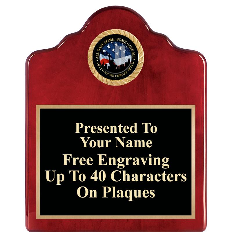 8X10 ROSEWOOD EMBLEM INS PLQ