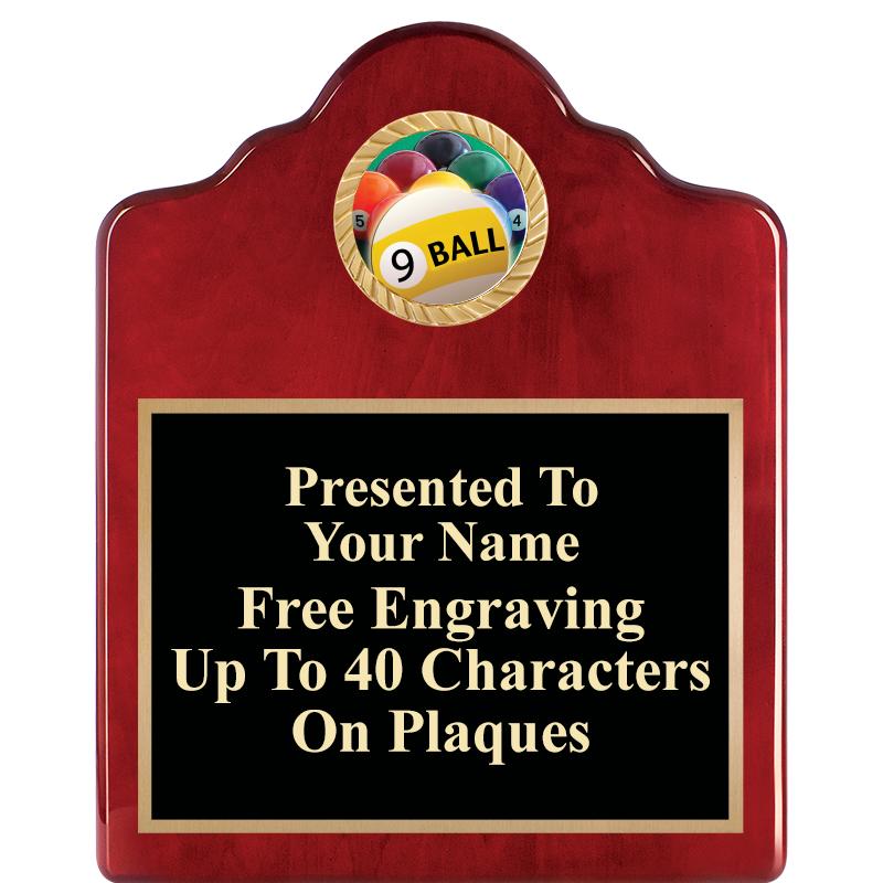 8X10 ROSEWOOD EMBLEM INS PLQ