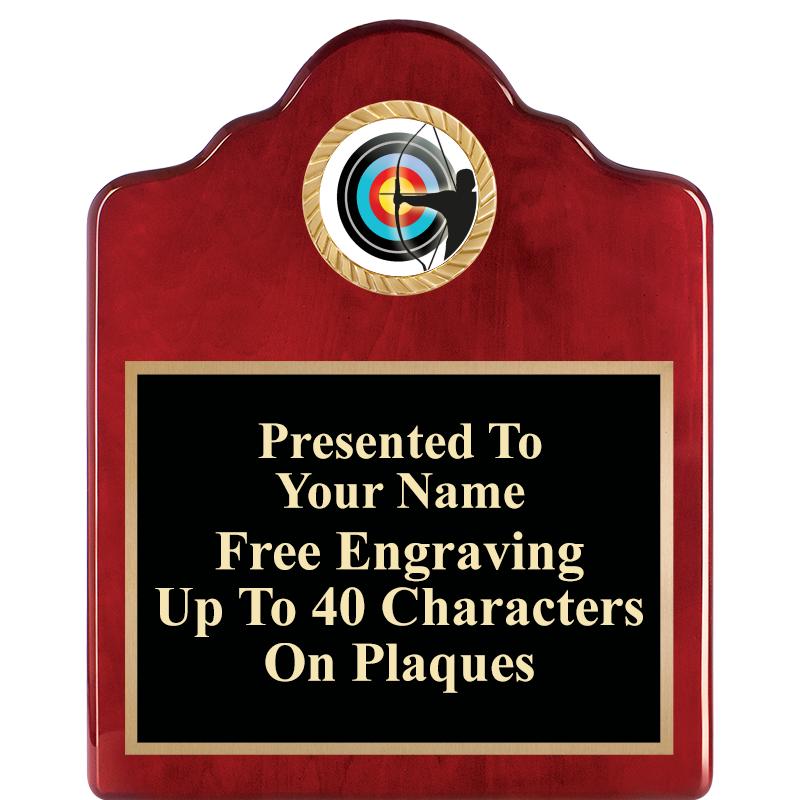 8X10 ROSEWOOD EMBLEM INS PLQ