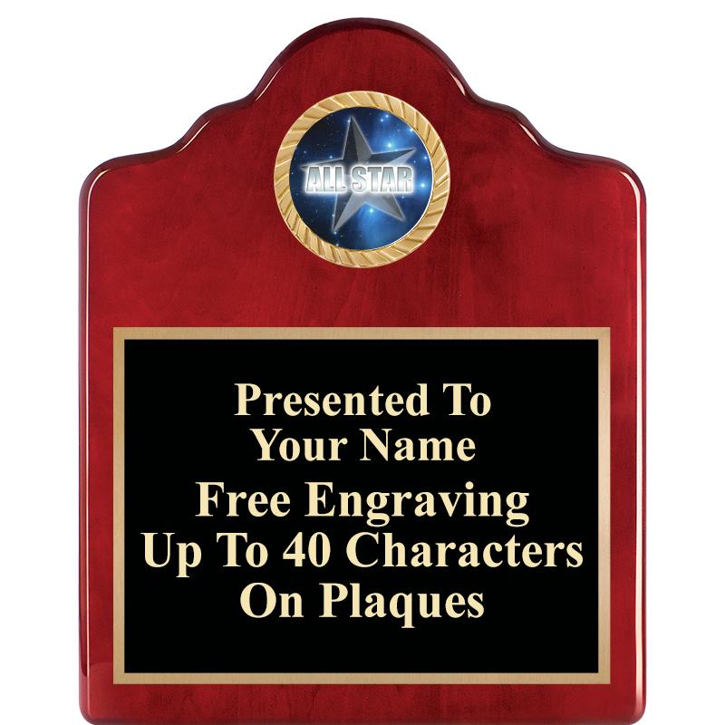 8X10 ROSEWOOD EMBLEM INS PLQ