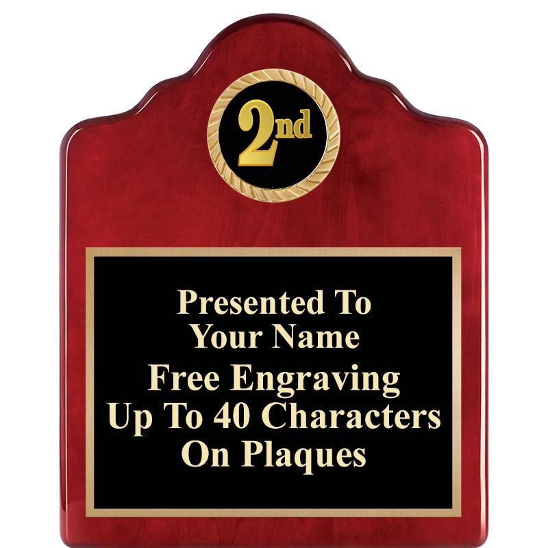 8X10 ROSEWOOD EMBLEM INS PLQ