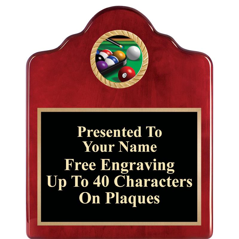 8X10 ROSEWOOD EMBLEM INS PLQ