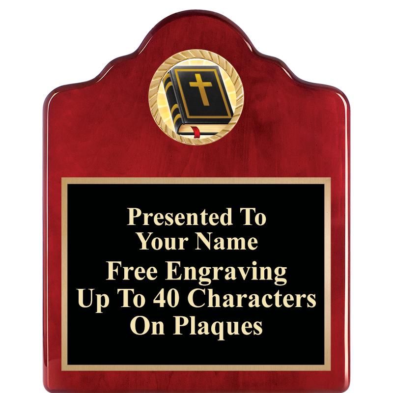 8X10 ROSEWOOD EMBLEM INS PLQ