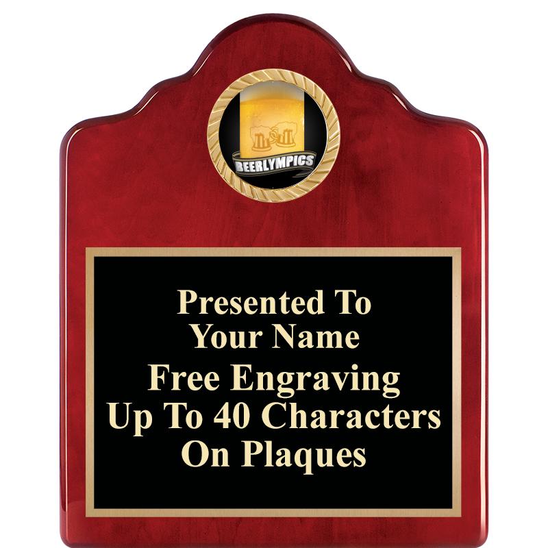 8X10 ROSEWOOD EMBLEM INS PLQ