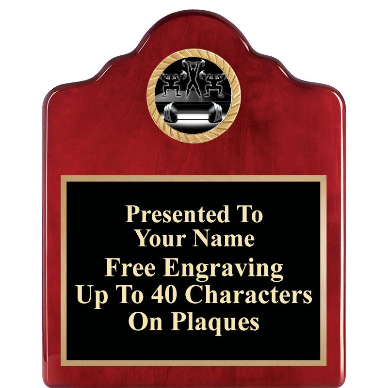 8X10 ROSEWOOD EMBLEM INS PLQ