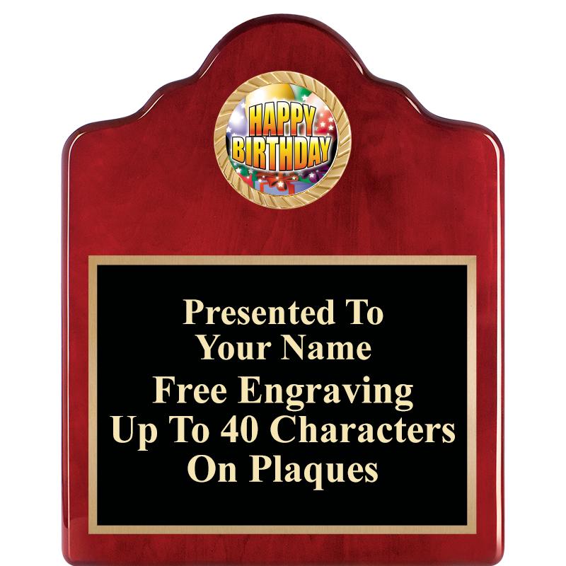 8X10 ROSEWOOD EMBLEM INS PLQ