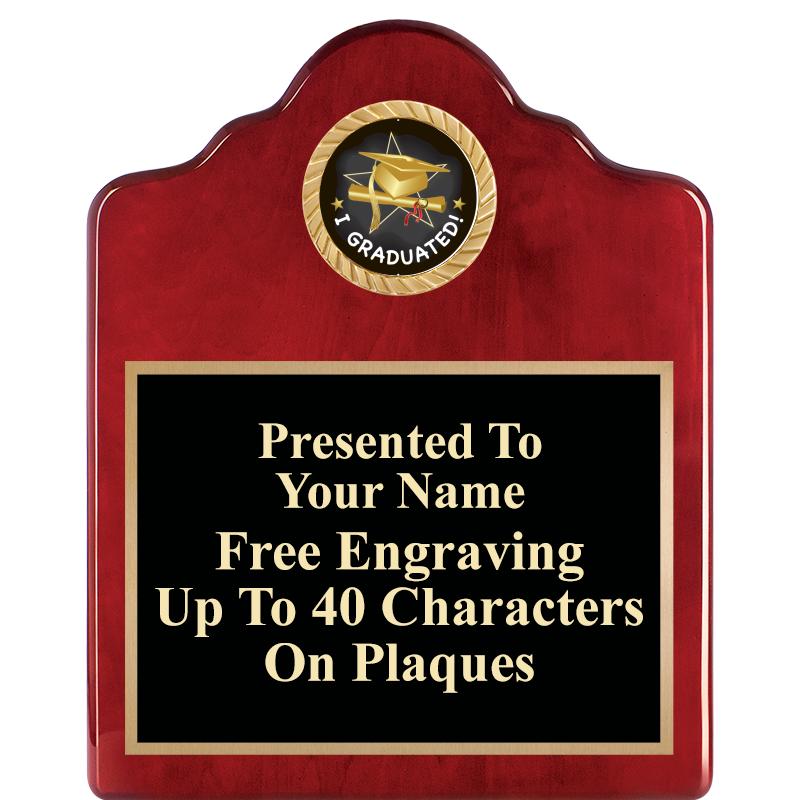 8X10 ROSEWOOD EMBLEM INS PLQ