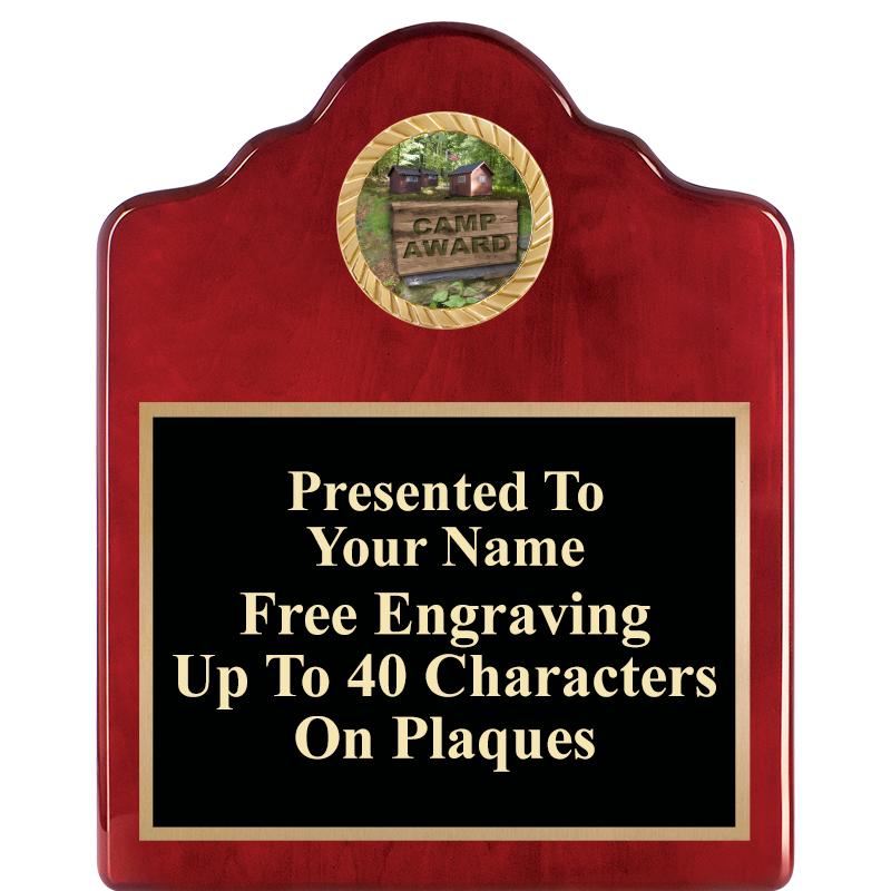 8X10 ROSEWOOD EMBLEM INS PLQ