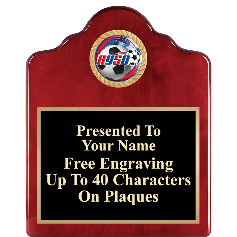 8X10 ROSEWOOD EMBLEM INS PLQ