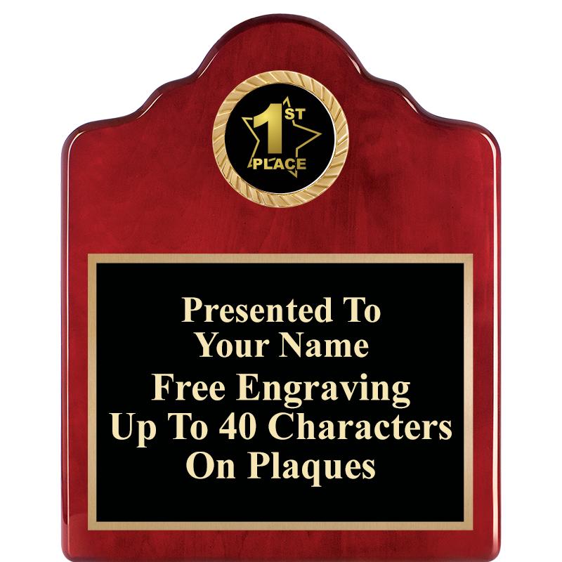 8X10 ROSEWOOD EMBLEM INS PLQ