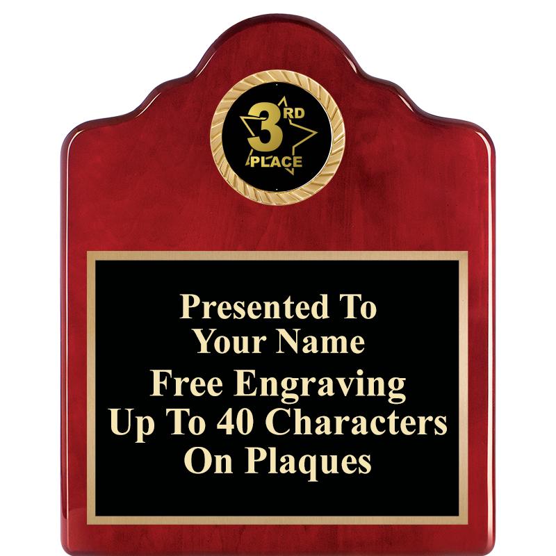 8X10 ROSEWOOD EMBLEM INS PLQ