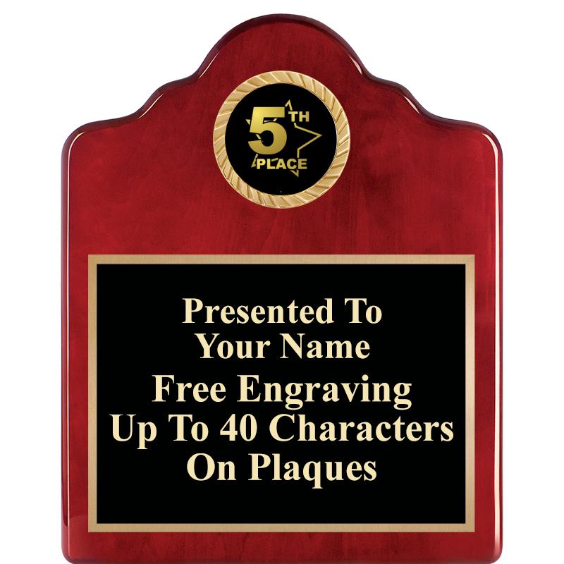 8X10 ROSEWOOD EMBLEM INS PLQ