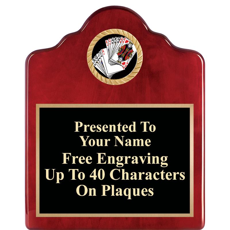 8X10 ROSEWOOD EMBLEM INS PLQ