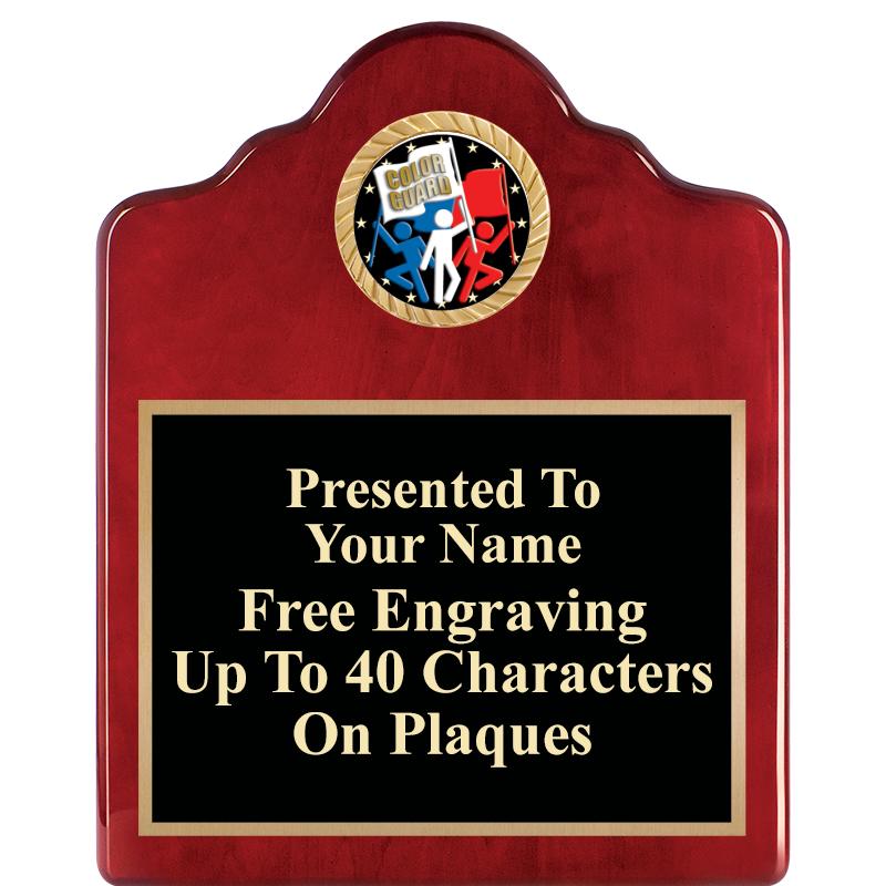 8X10 ROSEWOOD EMBLEM INS PLQ