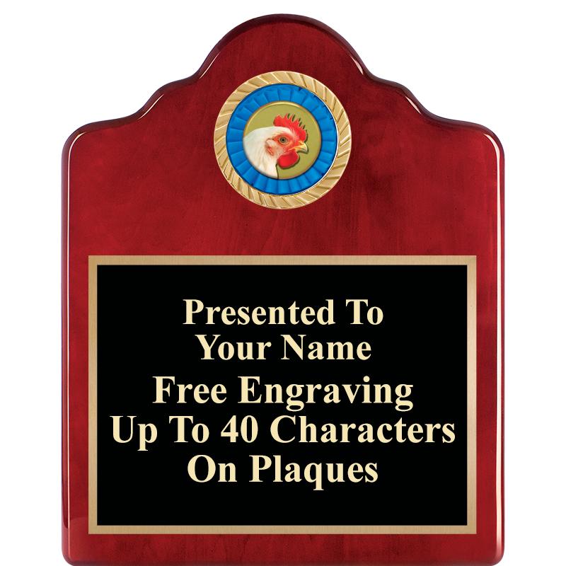 8X10 ROSEWOOD EMBLEM INS PLQ