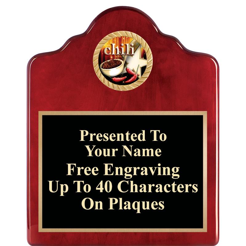 8X10 ROSEWOOD EMBLEM INS PLQ